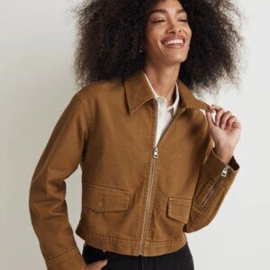 Madewell cropped chino jacket, medium